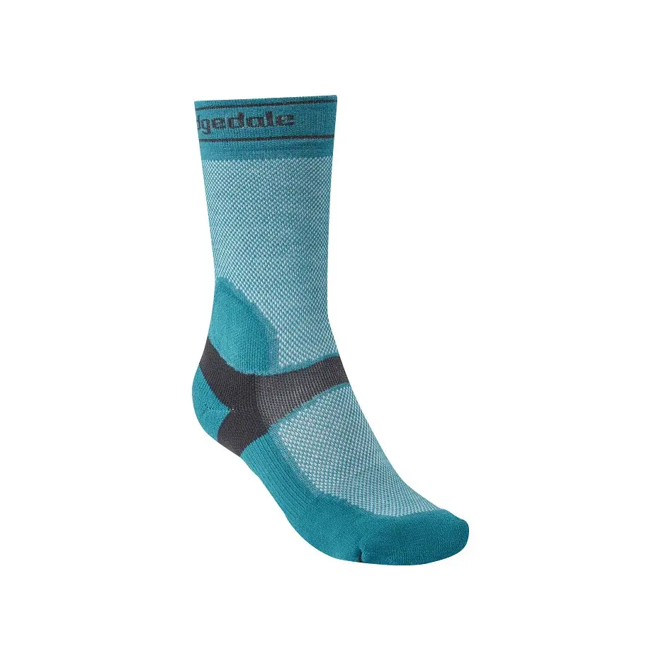 Bridgedale Шкарпетки велосипедні жіночі Bridgedale MTB Summer Weight T2 Coolmax Sport Boot WMN teal/dk. grey/pink