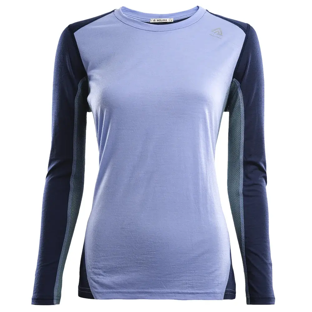 Aclima Термофутболка жіноча Aclima LightWool Sports Shirt purple impr/navyblazer/northatlantic