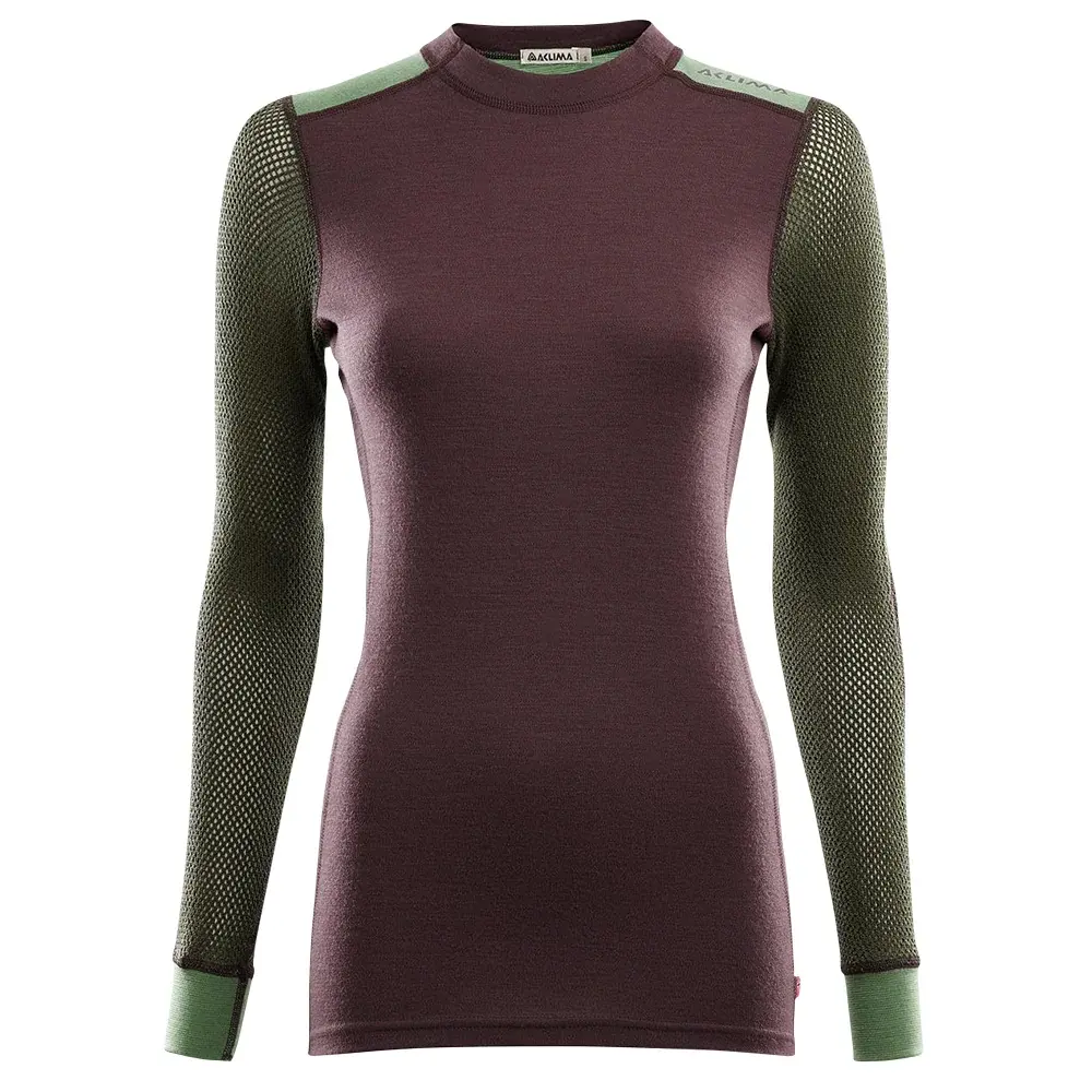 Aclima Термофутболка жіноча Aclima WoolNet Hiking Crew Neck fudge / dill / olive night
