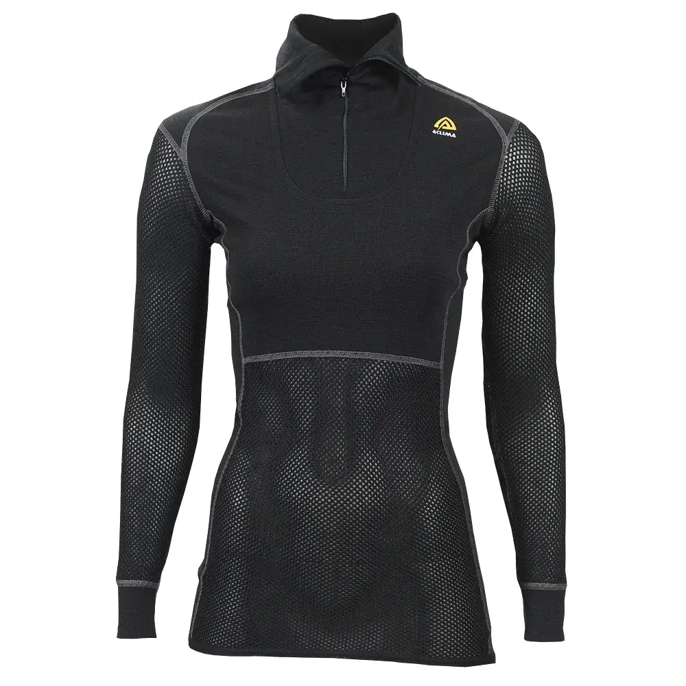 Aclima Термофутболка жіноча Aclima WoolNet Polo W/Zip Women jet black