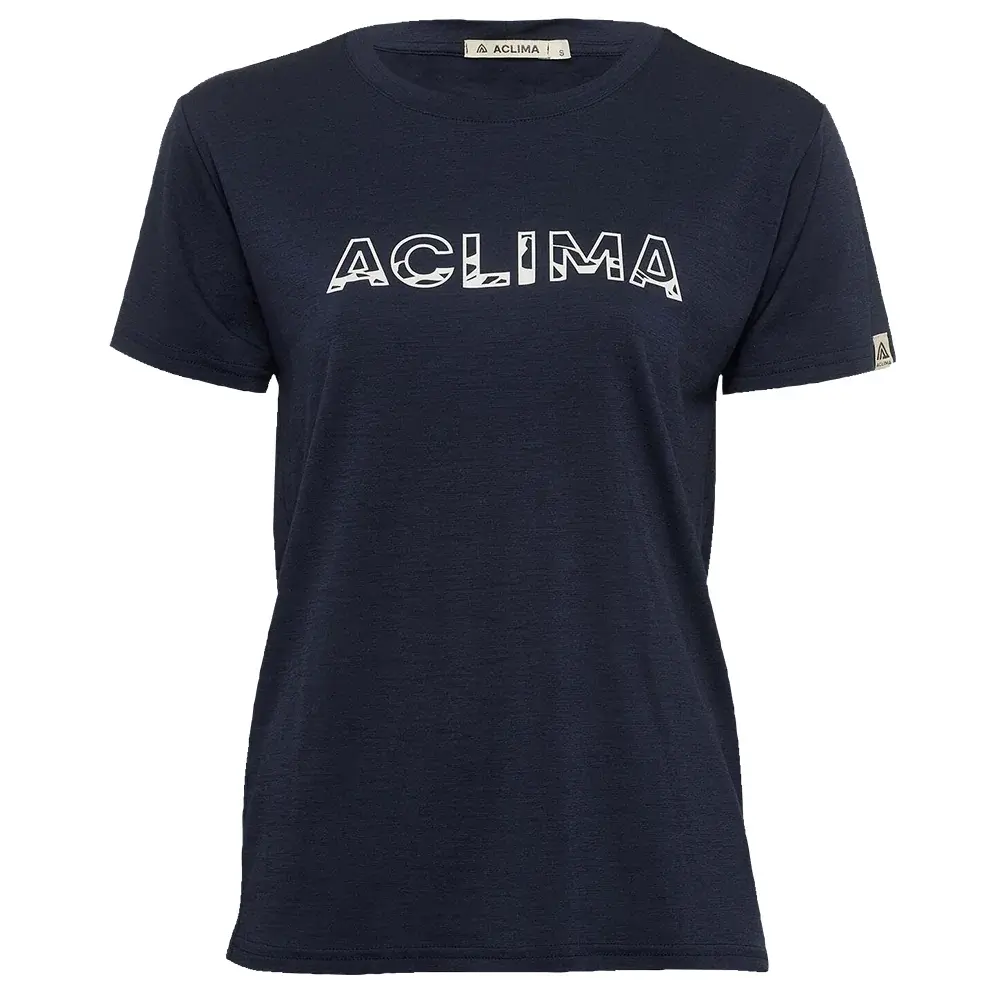 Aclima Футболка жіноча Aclima LightWool Tee Logo navy blazer