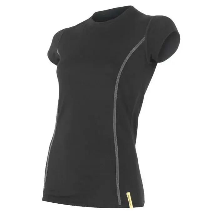 Sensor Термофутболка з коротким рукавом жіноча Sensor Merino Active чорний