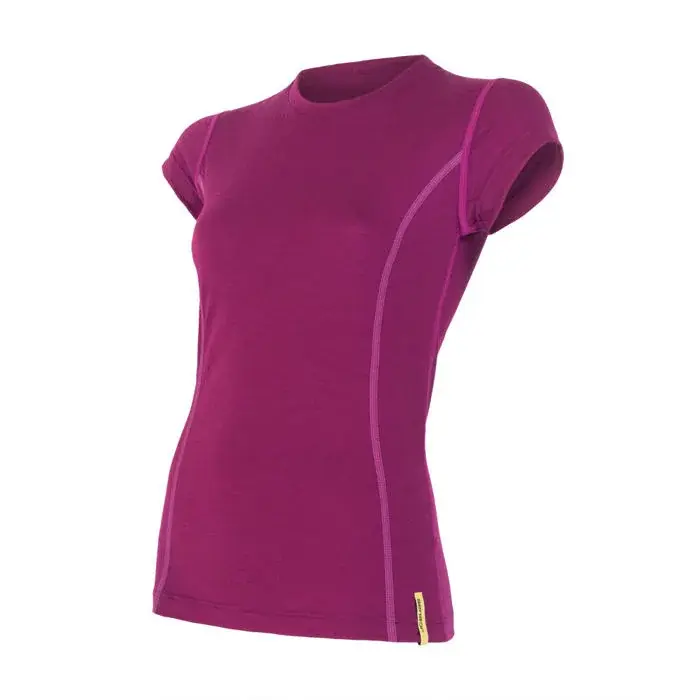 Sensor Термофутболка з коротким рукавом жіноча Sensor Merino Active lilla