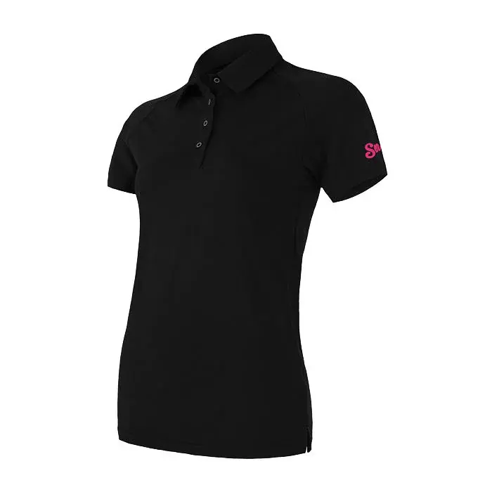 Sensor Футболка-поло функціональна жіноча з коротким рукавом Sensor Merino Active Polo чорний