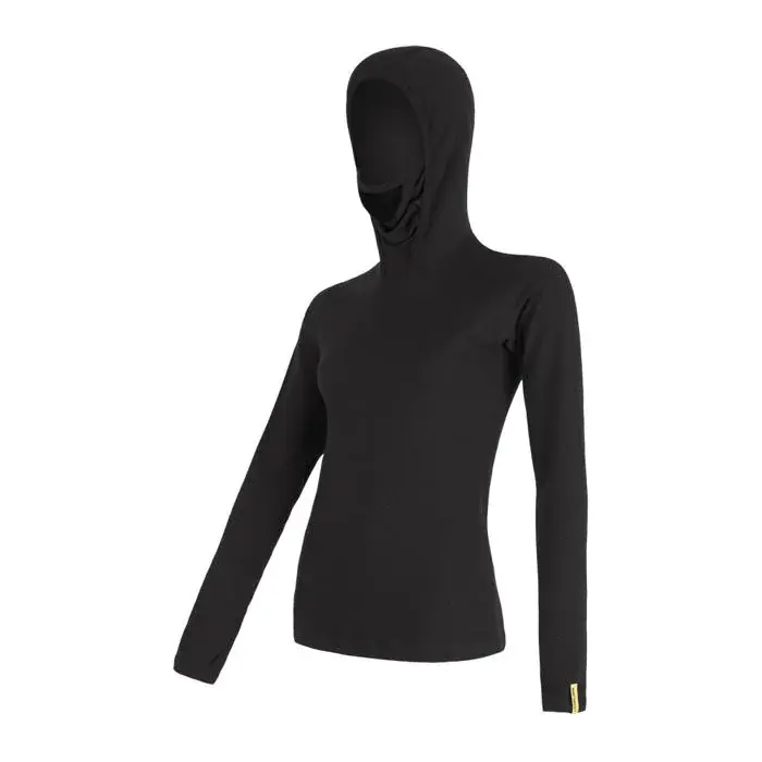 Sensor Термолонгслів з капюшоном жіночий Sensor Merino DF чорний
