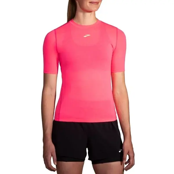 Brooks Футболка жіноча Brooks High Point Short Sleeve рожевий