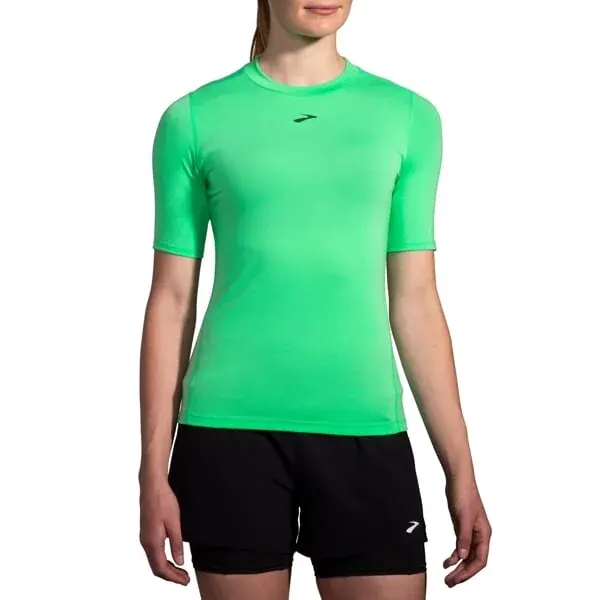 Brooks Футболка жіноча Brooks High Point Short Sleeve зелений