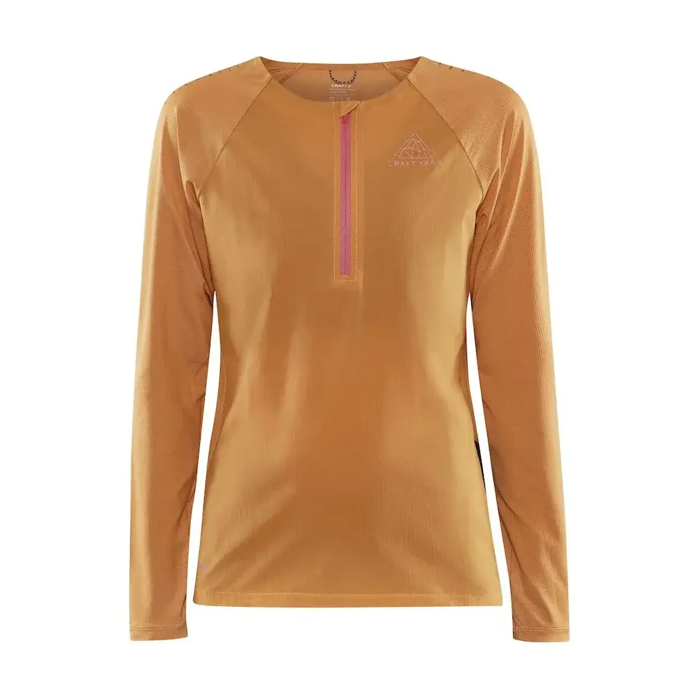 Craft Футболка жіноча Craft PRO Trail Wind LS помаранчевий