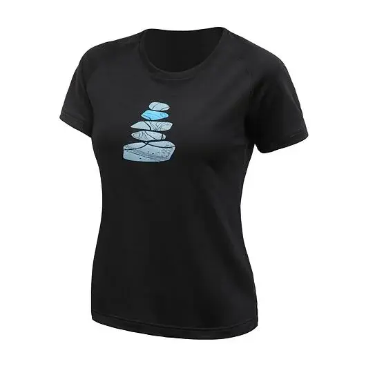 Sensor Футболка з коротким рукавом жіноча Sensor Merino Blend Stone чорний