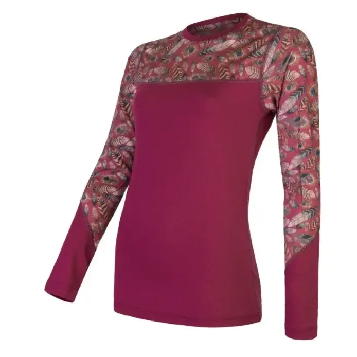 Sensor Лонгслів жіночий Sensor Merino Impress lilla/feather