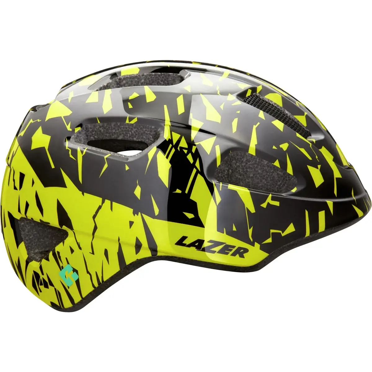 LAZER Шолом дитячий LAZER Nutz KinetiCore чорний, яскраво-жовтий Unisize(50-56cm)