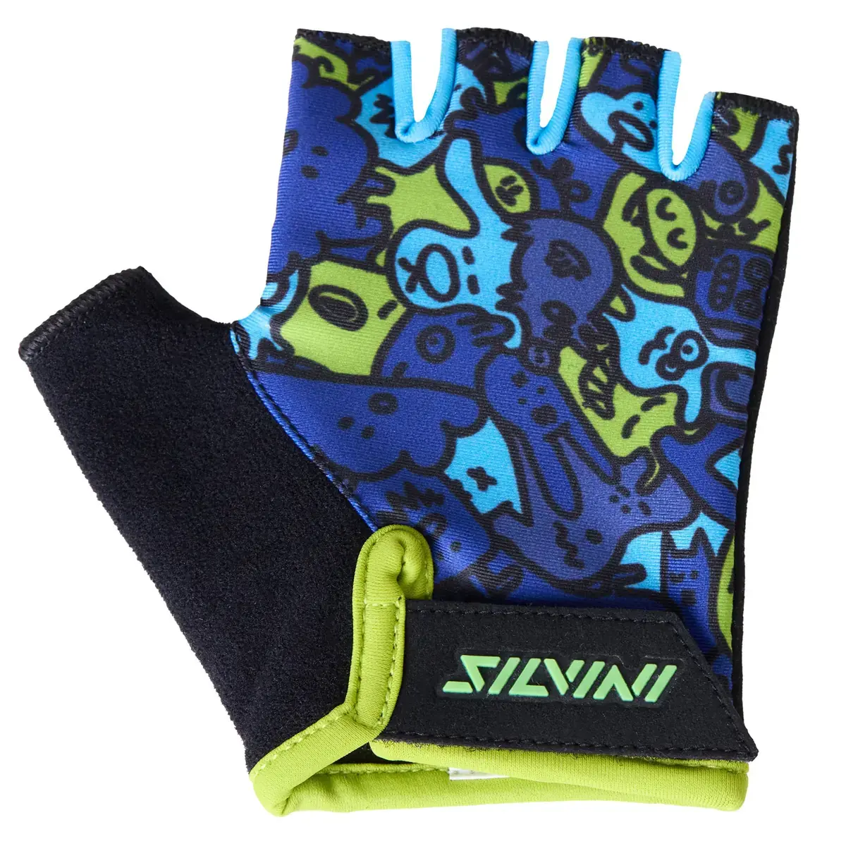 Silvini Рукавички велосипедні дитячі Silvini CA2425 Locri blue-neon