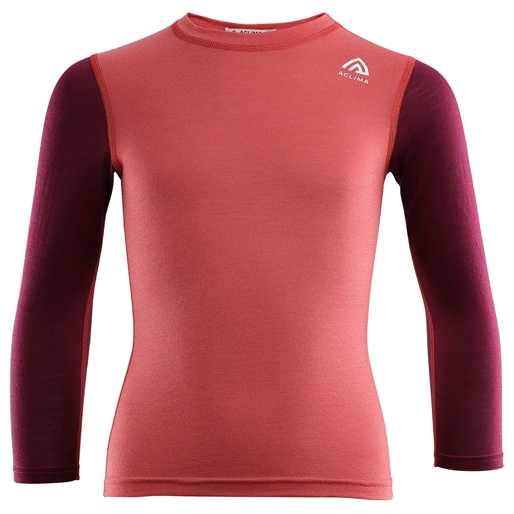 Aclima Футболка дитяча Aclima LightWool T-Shirt Crew Neck Kids baked apple/zinfandel