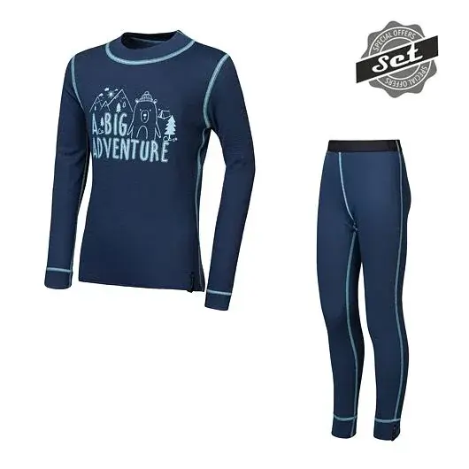 Sensor Лонгслів та термоштани дитячі Sensor DOUBLE FACE SET ADVENTURE deep blue