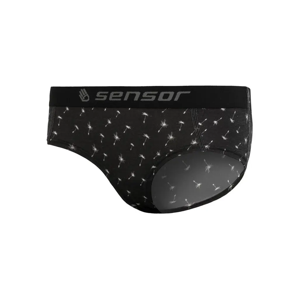 Sensor Труси жіночі Sensor Merino Impress чорний/pattern