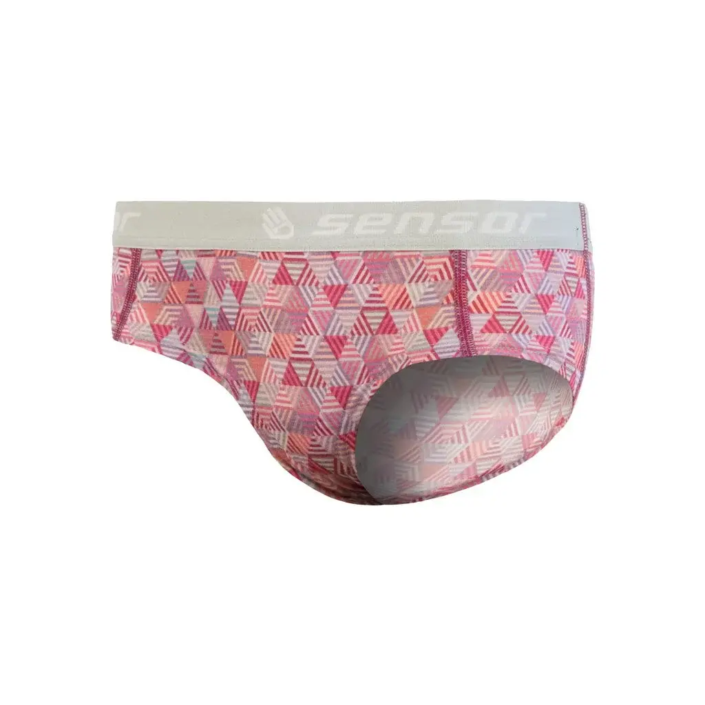 Sensor Труси жіночі Sensor Merino Impress lilla/pattern