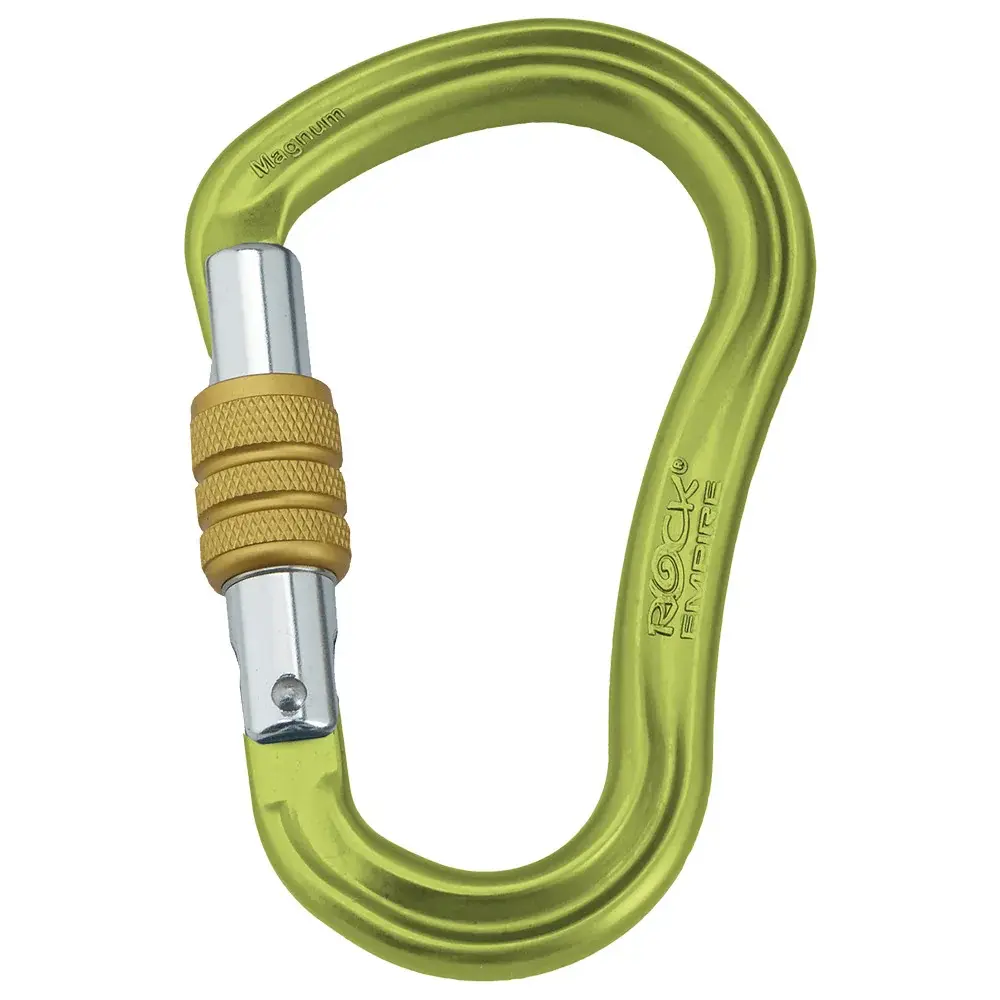 Rock Empire Карабін Rock Empire Carabiner HMS Magnum Screw Світло-зелений Світло-зелений