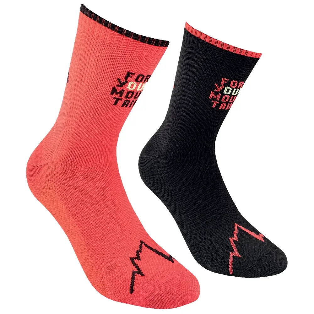 La Sportiva Шкарпетки чоловічі La Sportiva FOR YOUR MOUNTAIN SOCKS Black/Sangria