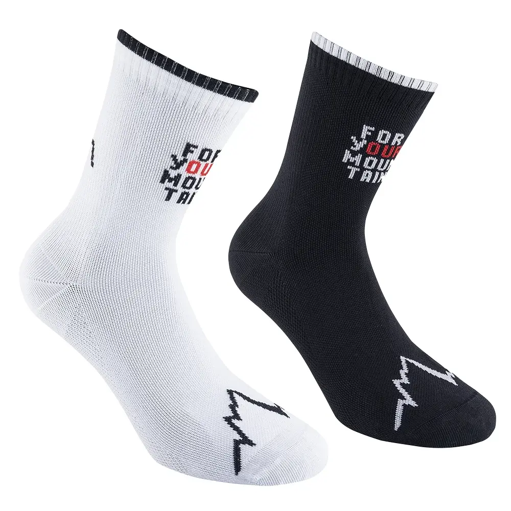 La Sportiva Шкарпетки чоловічі La Sportiva FOR YOUR MOUNTAIN SOCKS Black/White
