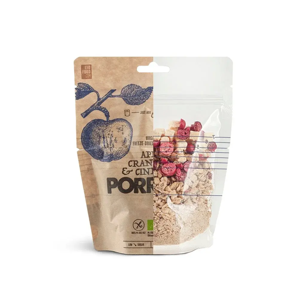 LyoFood Каша вівсяна органічна з яблуками, журавлиною та корицею LyoFood 270g