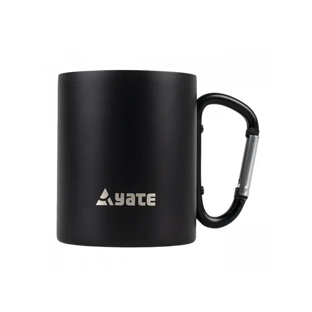 Yate Кружка з нержавіючої сталі з карабіном Yate Color 300ml чорний