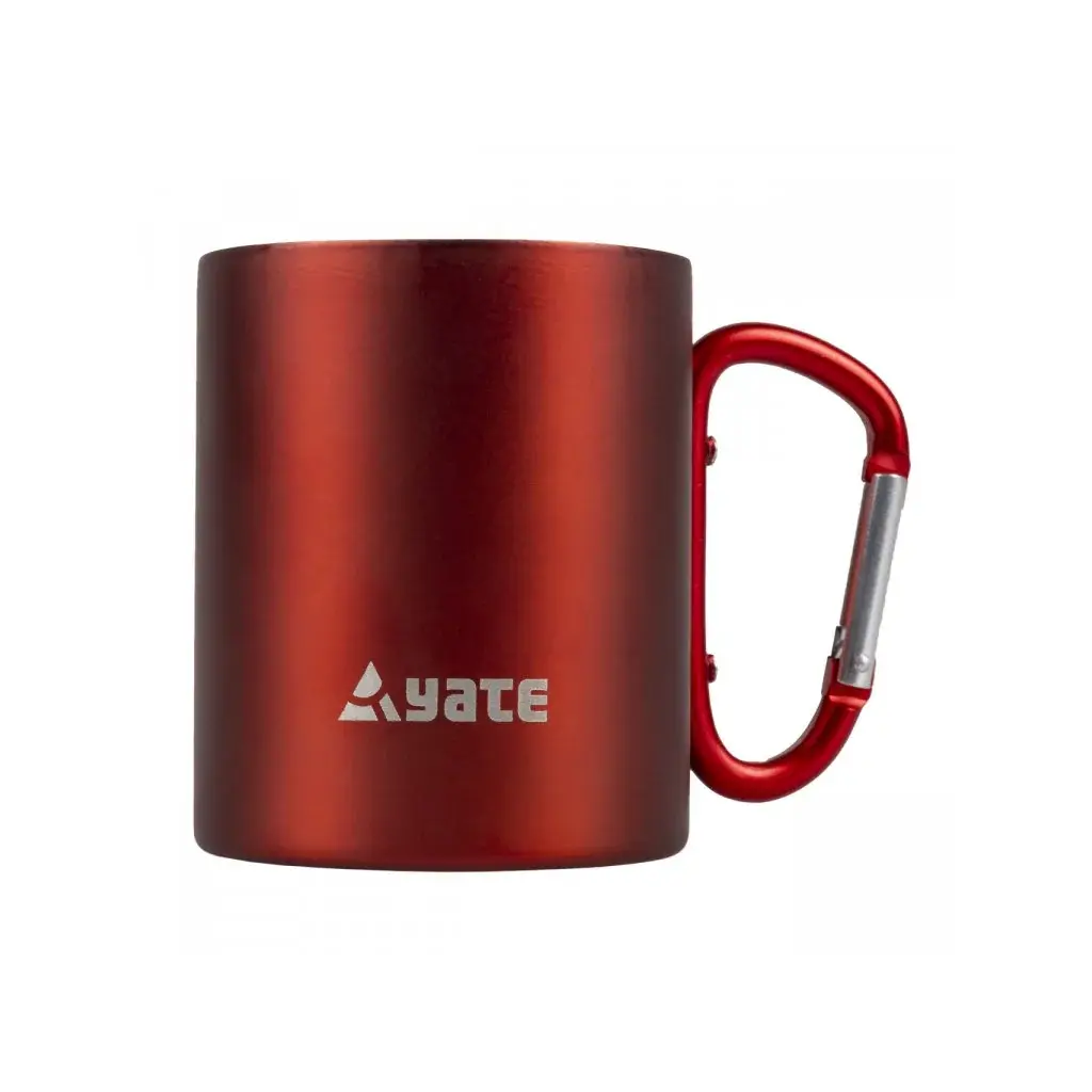 Yate Кружка з нержавіючої сталі з карабіном Yate Color 300ml червоний