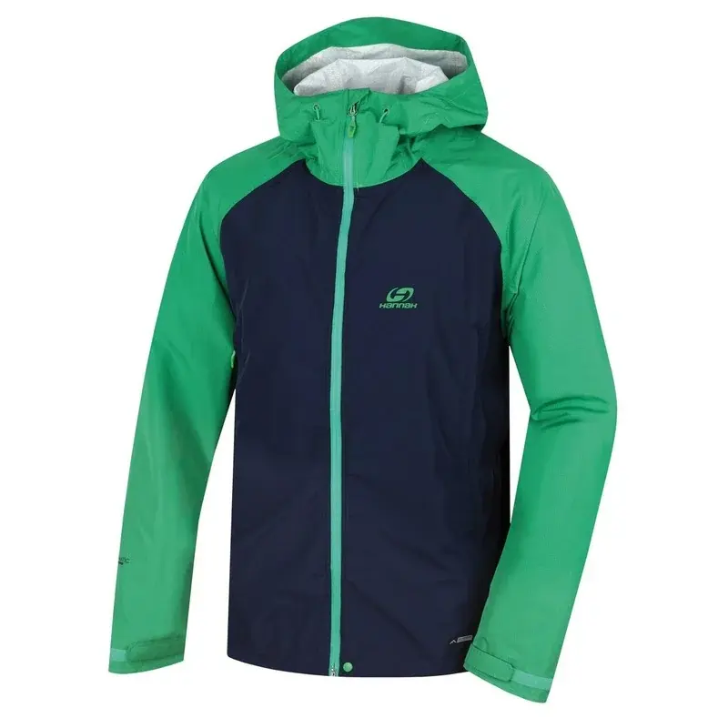 Pánská nepromokavá turistická bunda Hannah Haken black iris/bright green