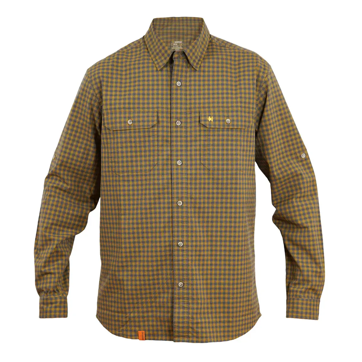 Сорочка чоловіча з довгим рукавом Warmpeace Mesa Harvest gold/grey