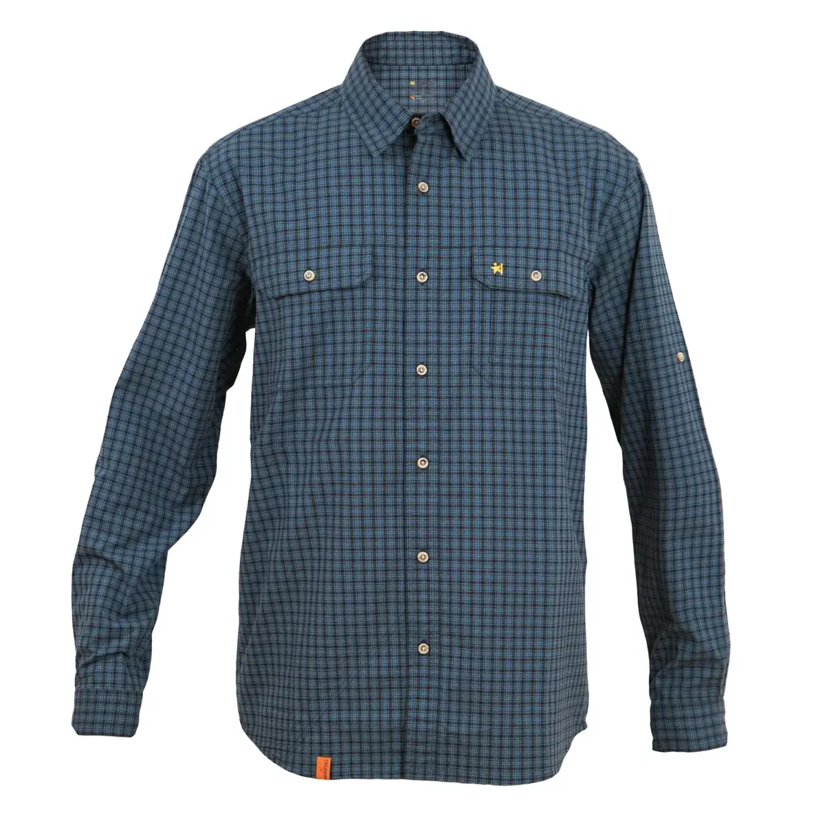 Warmpeace Сорочка чоловіча з довгим рукавом Warmpeace Mesa Mallard blue/grey