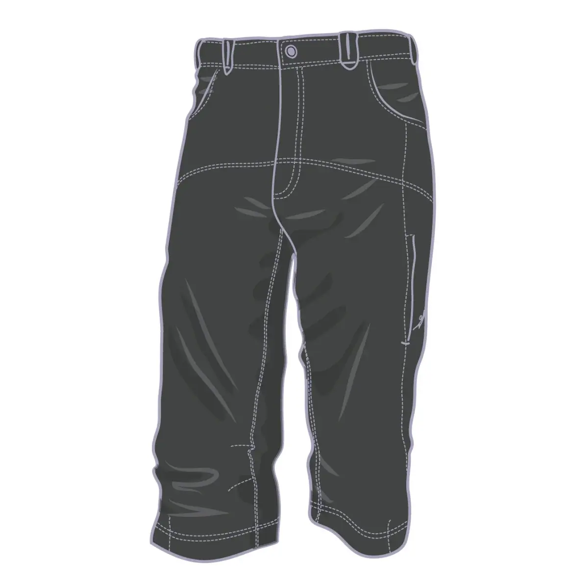 Warmpeace Штани 3/4 чоловічі Warmpeace Boulder dark grey