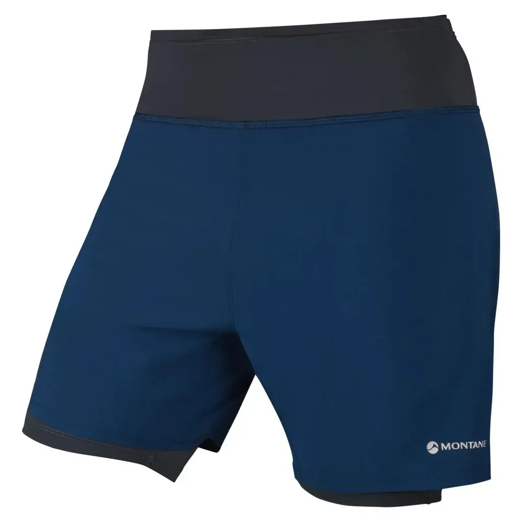 Montane Шорти бігові чоловічі Montane Dragon Twin Skin Shorts Narwhale blue