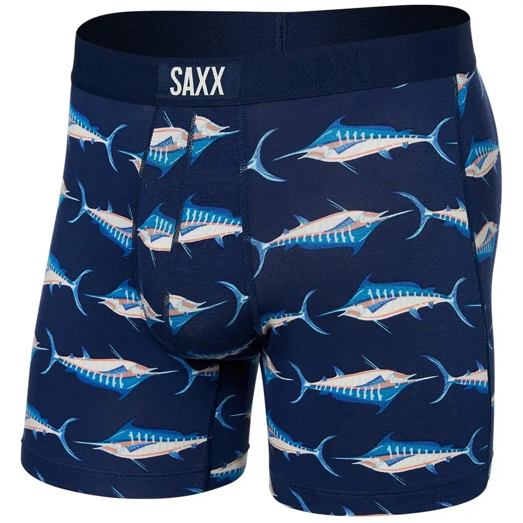 SAXX Боксери чоловічі SAXX Vibe Super Soft Boxer Brief marlin matrix-midnight