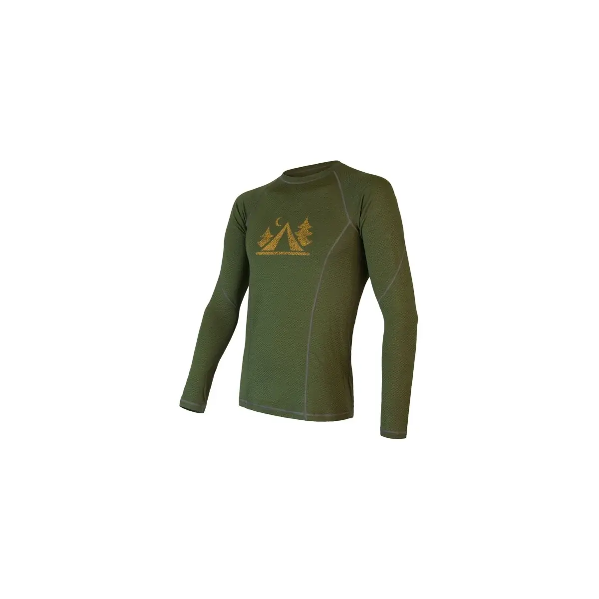 Sensor Термофутболка чоловіча Sensor Merino DF Camp довгий рукав safari green