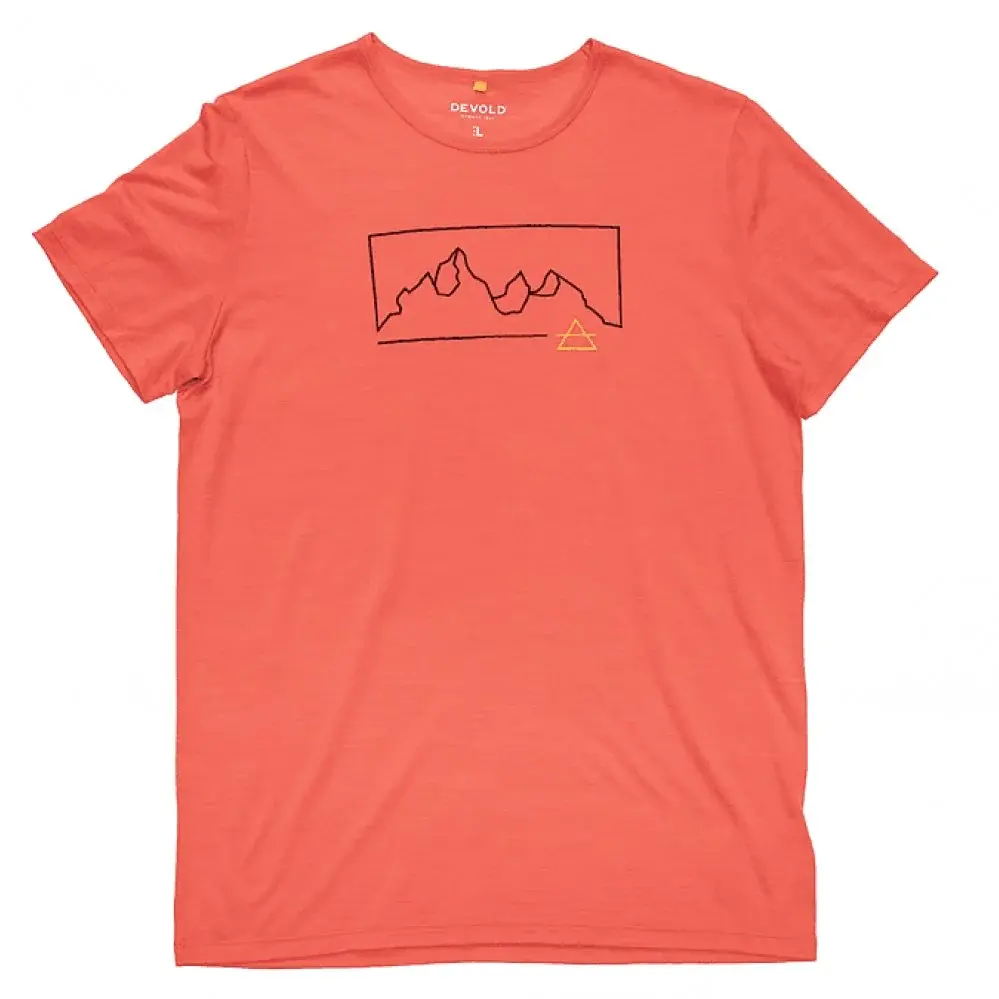 Devold Футболка Merino чоловіча Devold Active "Outline" Tee Man cayenne