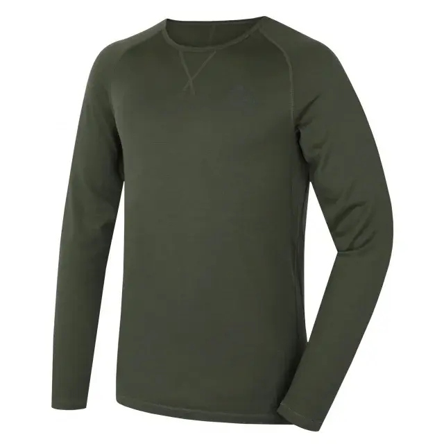 Husky Футболка Merino чоловіча Husky MEROW M green, розмір