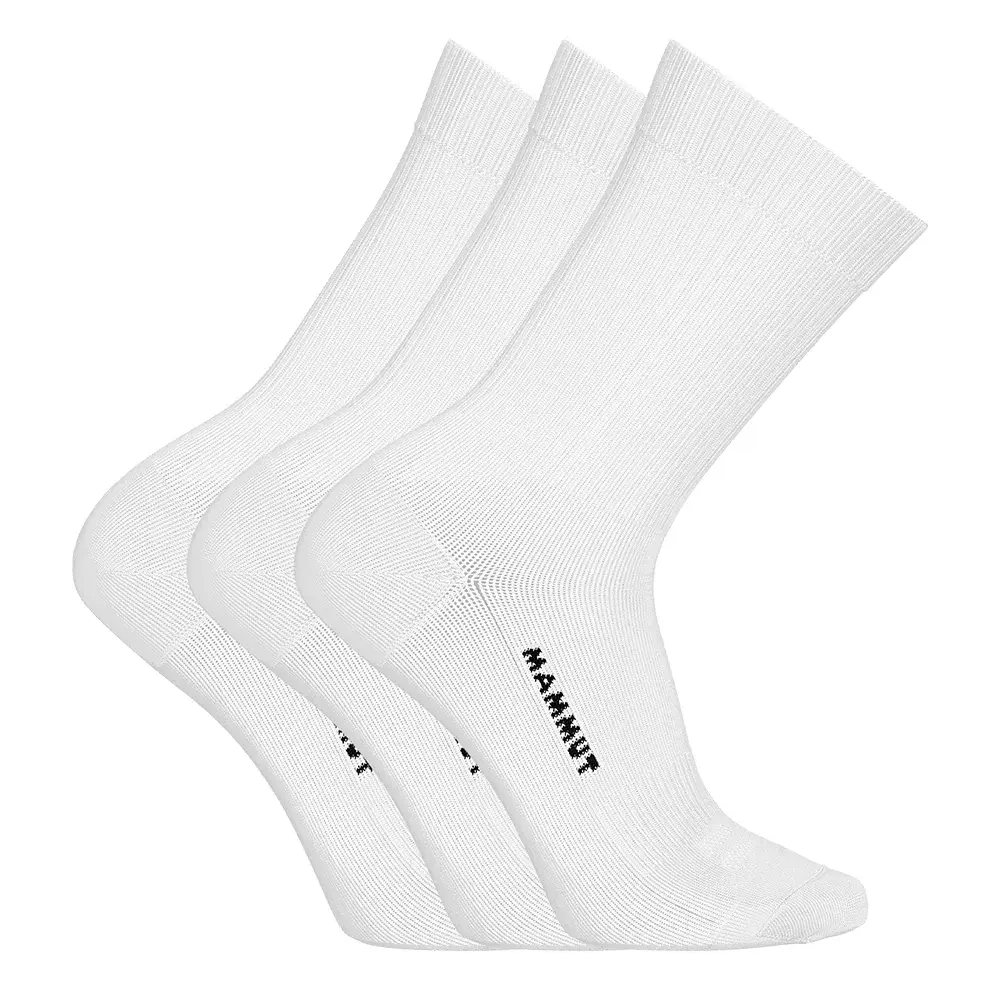 Mammut Шкарпетки чоловічі Mammut Everyday Crew Socks 3 Pack white-black