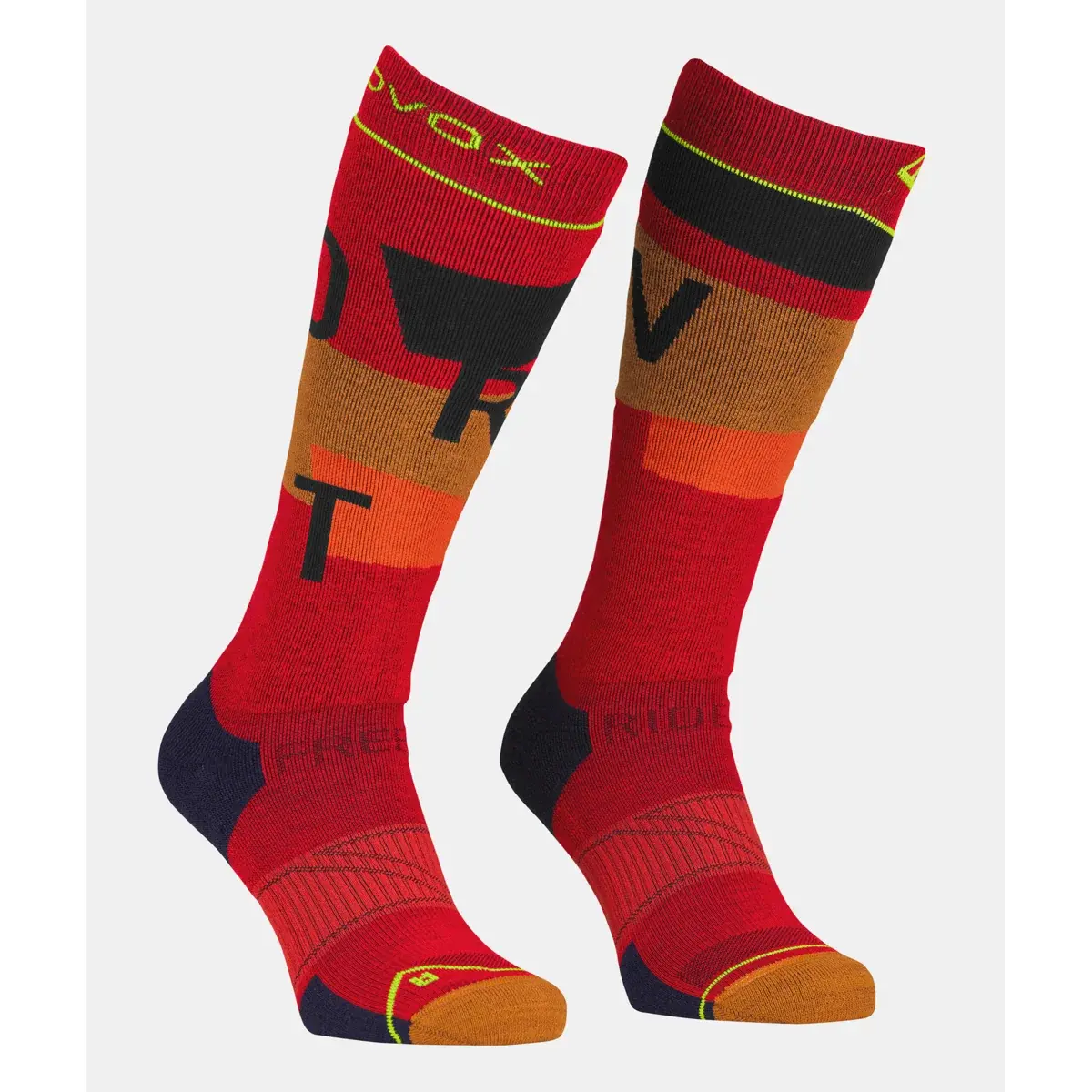 Ortovox Шкарпетки лижні чоловічі Ortovox Free Ride Long Socks Cozy cengia rossa