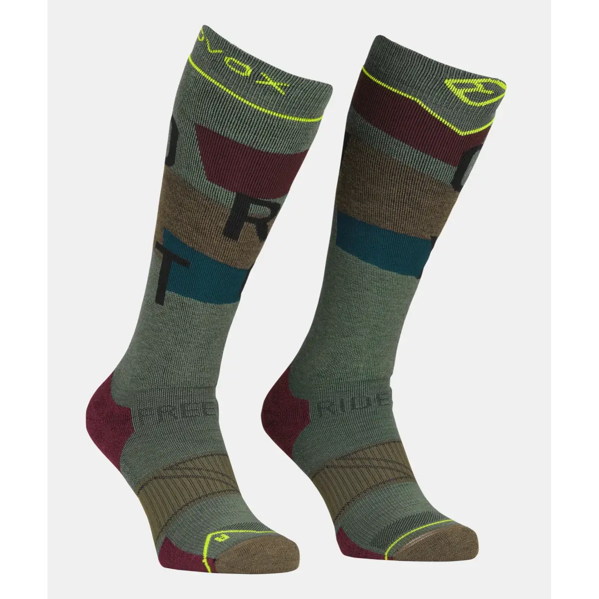 Ortovox Шкарпетки лижні чоловічі Ortovox Free Ride Long Socks Cozy wild herbs