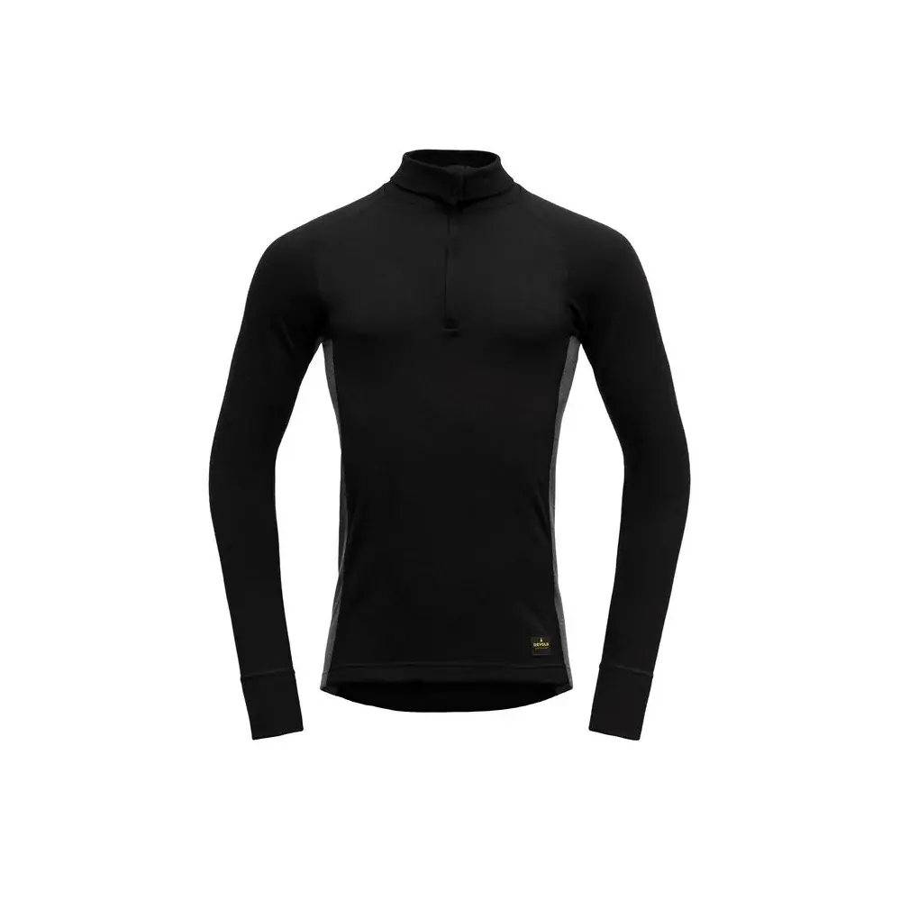 Devold Термофутболка чоловіча Devold Spirit Shirt Zip Neck Black