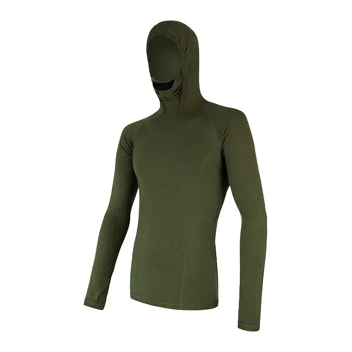 Sensor Термолонгслів двосторонній з капюшоном чоловічий Sensor Merino DF safari