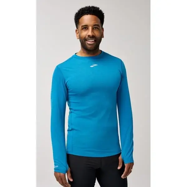 Brooks Футболка чоловіча Brooks High Point Long Sleeve синій