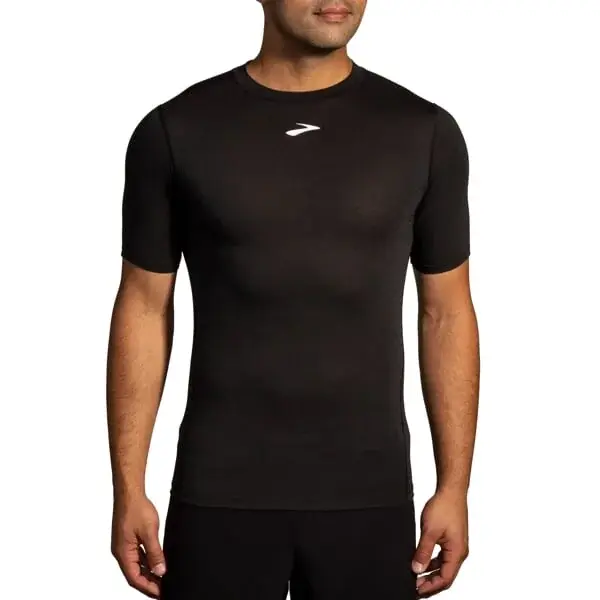Brooks Футболка чоловіча Brooks High Point Short Sleeve чорний