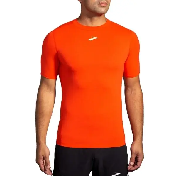 Brooks Футболка чоловіча Brooks High Point Short Sleeve червоний