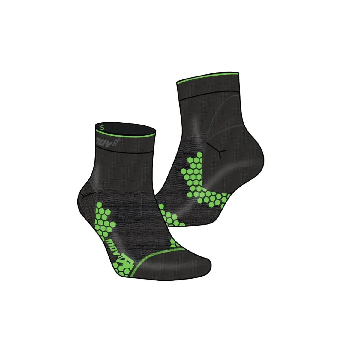 Inov8 Шкарпетки Inov8 Trailfly Sock Mid black/green