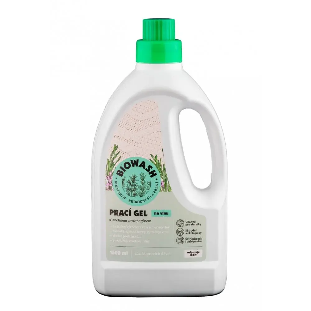 BioWash Гель для прання вовни BioWash розмарин/lanolin 1,5 l