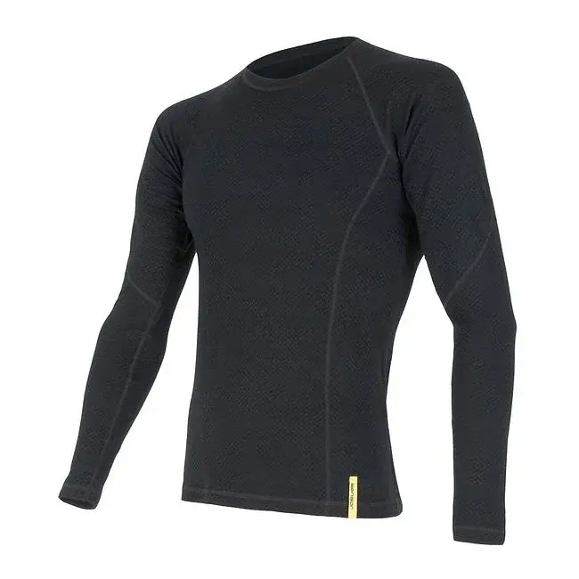 Sensor Футболка чоловіча Sensor Merino DF довгий рукав чорний