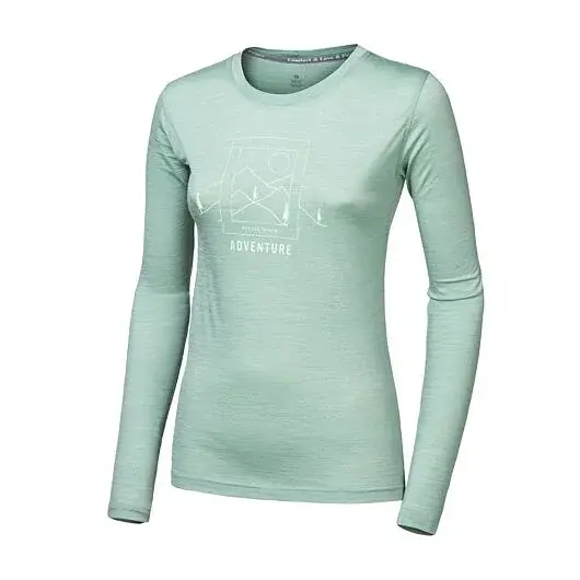 Sensor Лонгслів жіночий Sensor Merino Air SAY YES basil green