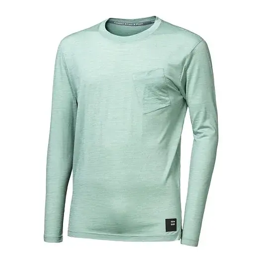 Sensor Лонгслів чоловічий Sensor Merino Air traveller basil green