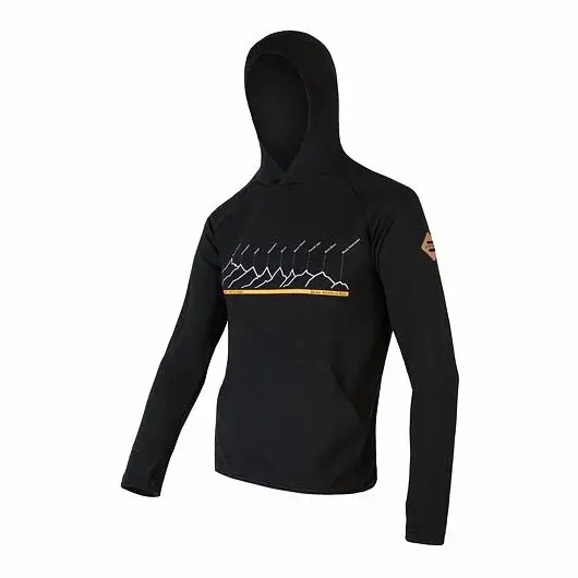 Sensor Кофта чоловіча Sensor Merino Upper RJ худі чорний