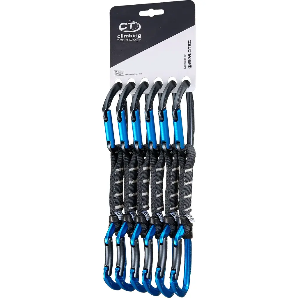 Climbing Technology Набір відтяжок Climbing Technology Lime set Nylon PRO 6ks anthracite/blue 12cm